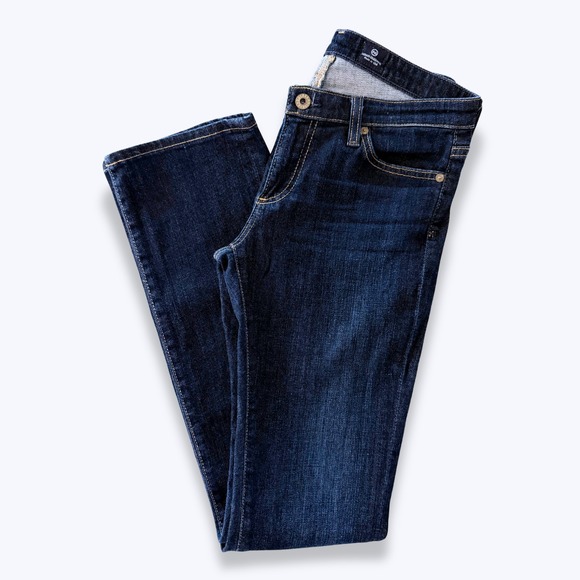 AG Adriano Goldschmied Ballad Slim Boot Jeans Dark Wash Lyocell 28 70s Style - Picture 4 of 10